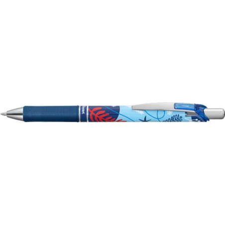 stylo bille bleu motif artistique