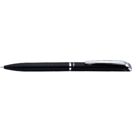 stylo noir clip argenté