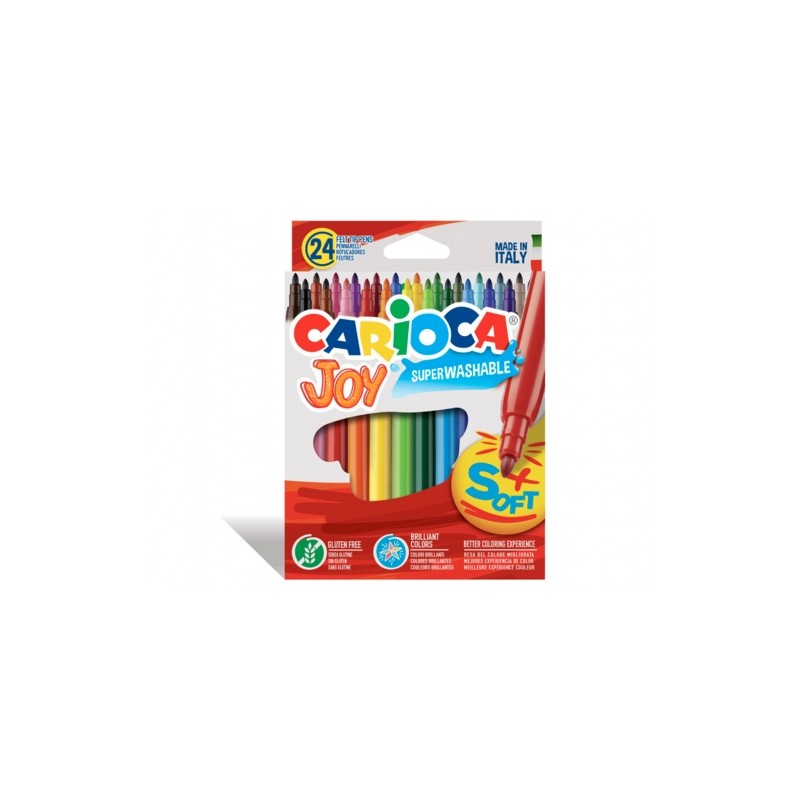 Marqueurs fins Carioca Joy 24 couleurs - Encre lavable