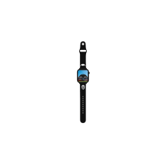 Montre connectée Savefamily Savewatch Plus Valencia CF Edition avec GPS et appels - Bracelet en silicone noir
