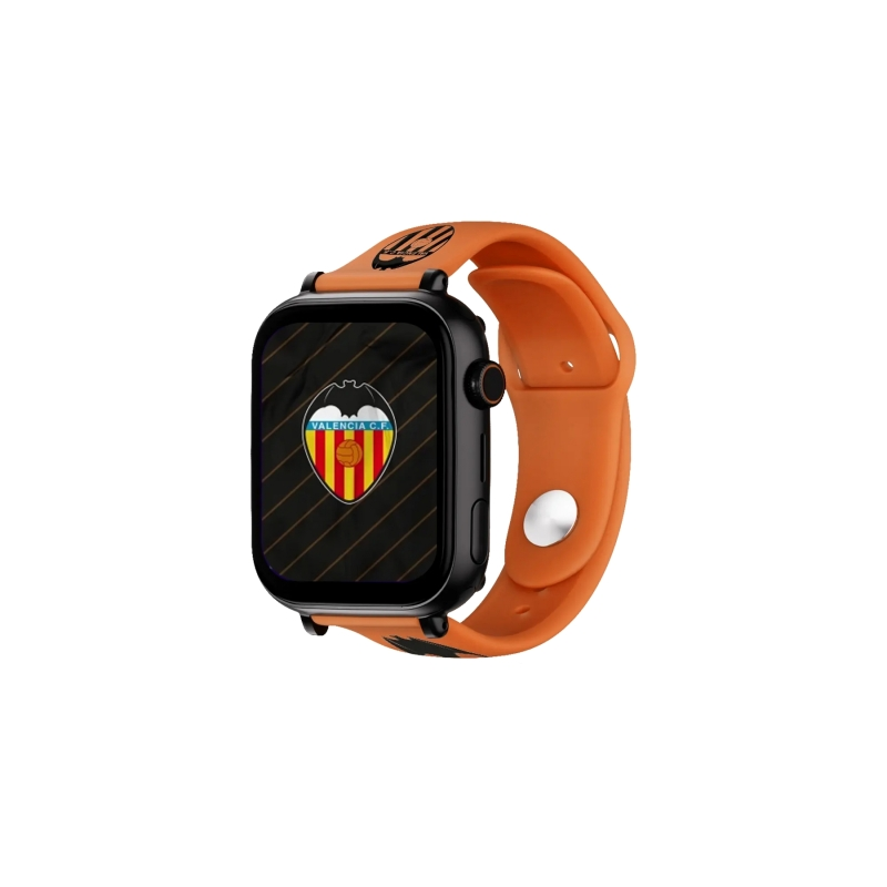 Montre connectée Savefamily Savewatch Plus Valencia CF Edition avec GPS et appels - Bracelet en silicone orange