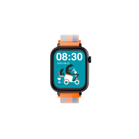 Montre connectée Savefamily SaveWatch Plus pour enfants avec GPS et appel - IP67 - Bouton SOS - Boîtier noir - Bracelet en