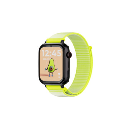 Montre connectée Savefamily SaveWatch Plus pour enfants avec GPS et appel - IP67 - Bouton SOS - Boîtier noir - Bracelet en