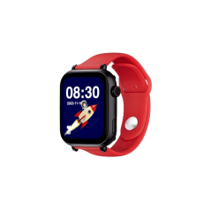 Montre connectée Savefamily SaveWatch Plus pour enfants avec GPS et appel - IP67 - Bouton SOS - Boîtier noir - Bracelet en