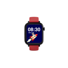 Montre connectée Savefamily SaveWatch Plus pour enfants avec GPS et appel - IP67 - Bouton SOS - Boîtier noir - Bracelet en