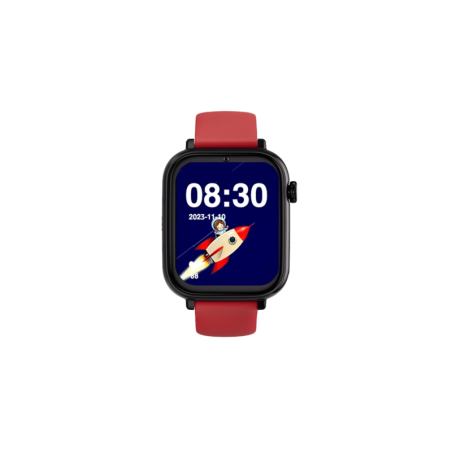 Montre connectée Savefamily SaveWatch Plus pour enfants avec GPS et appel - IP67 - Bouton SOS - Boîtier noir - Bracelet en