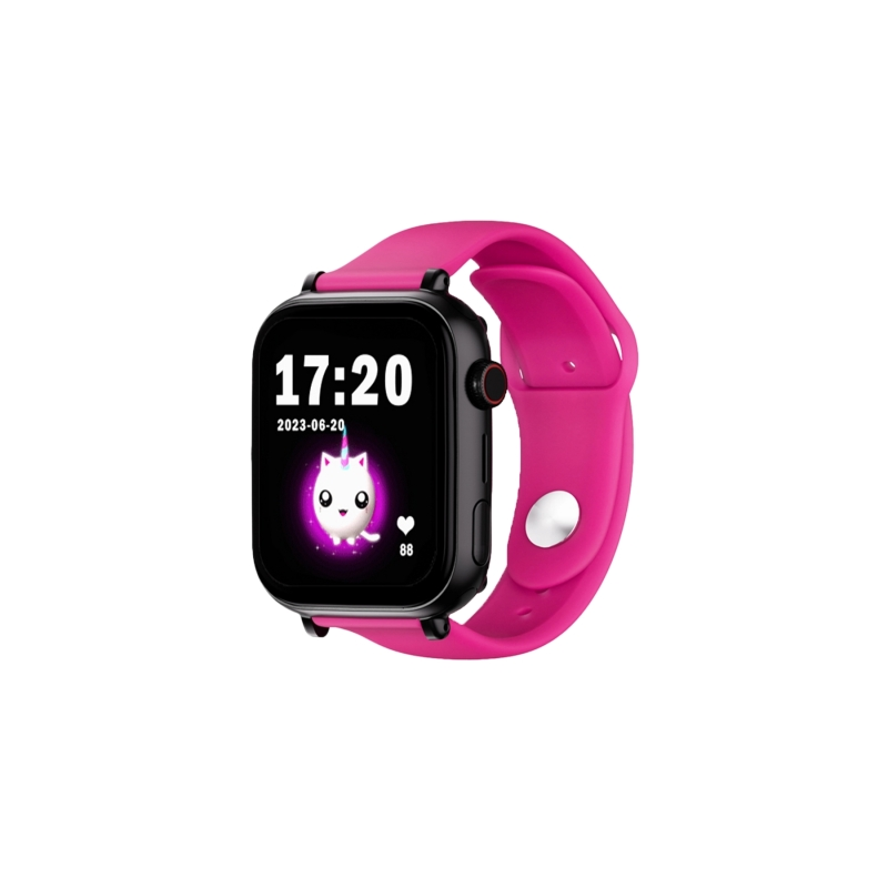 Montre connectée Savefamily SaveWatch Plus pour enfants avec GPS et appels - IP67 - Bouton SOS - Boîtier noir - Bracelet