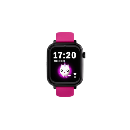 Montre connectée Savefamily SaveWatch Plus pour enfants avec GPS et appels - IP67 - Bouton SOS - Boîtier noir - Bracelet