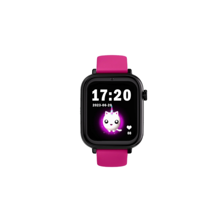 Montre connectée Savefamily SaveWatch Plus pour enfants avec GPS et appels - IP67 - Bouton SOS - Boîtier noir - Bracelet