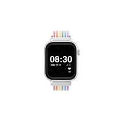 Montre connectée Savefamily SaveWatch Plus pour enfants avec GPS et appel - IP67 - Bouton SOS - Boîtier blanc - Bracelet en