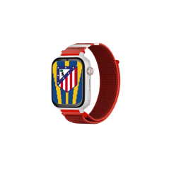 Montre connectée Savefamily Savewatch Plus pour enfants, édition Atlético de Madrid, avec GPS et appels - Bracelet en tissu