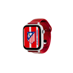 Montre connectée Savefamily Savewatch Plus pour enfants, édition Atlético de Madrid, avec GPS et appels - Bracelet en silicone