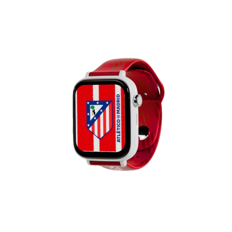 Montre connectée Savefamily Savewatch Plus pour enfants, édition Atlético de Madrid, avec GPS et appels - Bracelet en silicone