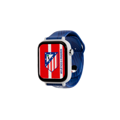 Montre connectée Savefamily Savewatch Plus pour enfants, édition Atlético de Madrid, avec GPS et appels - Bracelet en silicone
