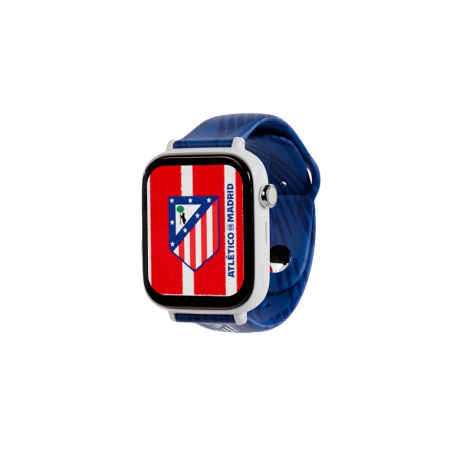 Montre connectée Savefamily Savewatch Plus pour enfants, édition Atlético de Madrid, avec GPS et appels - Bracelet en silicone