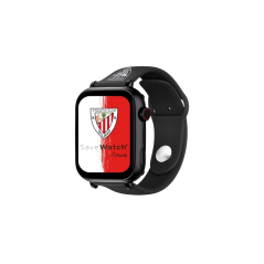Montre connectée Savefamily Savewatch Plus Athletic Club Edition pour enfants avec GPS et appels - Bracelet en silicone noir