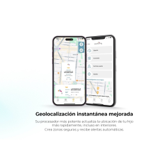 Montre connectée Savefamily SaveWatch Plus 2 pour enfants - Écran AMOLED - Boîtier argenté - Bracelet en tissu noir