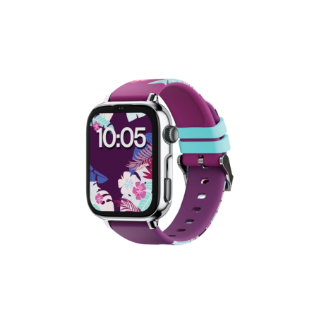 Montre connectée Savefamily SaveWatch Plus 2 pour enfants - Écran AMOLED - Boîtier argenté - Bracelet en silicone Maui