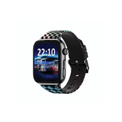 Montre connectée Savefamily SaveWatch Plus 2 pour enfants - Écran AMOLED - Boîtier noir - Bracelet en silicone