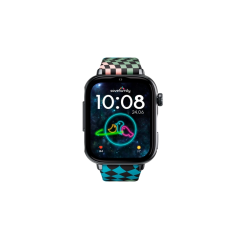 Montre connectée Savefamily SaveWatch Plus 2 pour enfants - Écran AMOLED - Boîtier noir - Bracelet en silicone