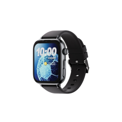 Montre connectée Savefamily SaveWatch Plus 2 pour enfants - Écran AMOLED - Boîtier noir - Bracelet en silicone noir