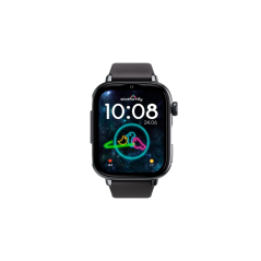 Montre connectée Savefamily SaveWatch Plus 2 pour enfants - Écran AMOLED - Boîtier noir - Bracelet en silicone noir