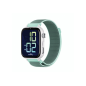 Montre connectée Savefamily SaveWatch Plus 2 pour enfants - Écran AMOLED - Boîtier blanc - Bracelet en tissu océan
