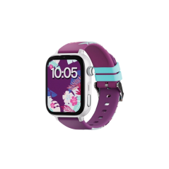 Montre connectée Savefamily SaveWatch Plus 2 pour enfants - Écran AMOLED - Boîtier blanc - Bracelet en silicone Maui