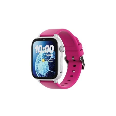 Montre connectée Savefamily SaveWatch Plus 2 pour enfants - Écran AMOLED - Boîtier blanc - Bracelet silicone Lollipop