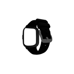 Bracelet en silicone lisse Savefamily pour Iconic Plus 2 - Noir