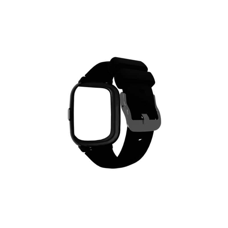 Bracelet en silicone lisse Savefamily pour Iconic Plus 2 - Noir