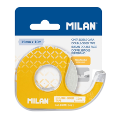 Porte-rouleau de papier toilette Milan avec ruban adhésif double face - Feuille métallique à découper - 15 mm x 10 m - Jaune