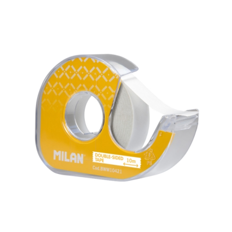 Porte-rouleau de papier toilette Milan avec ruban adhésif double face - Feuille métallique à découper - 15 mm x 10 m - Jaune