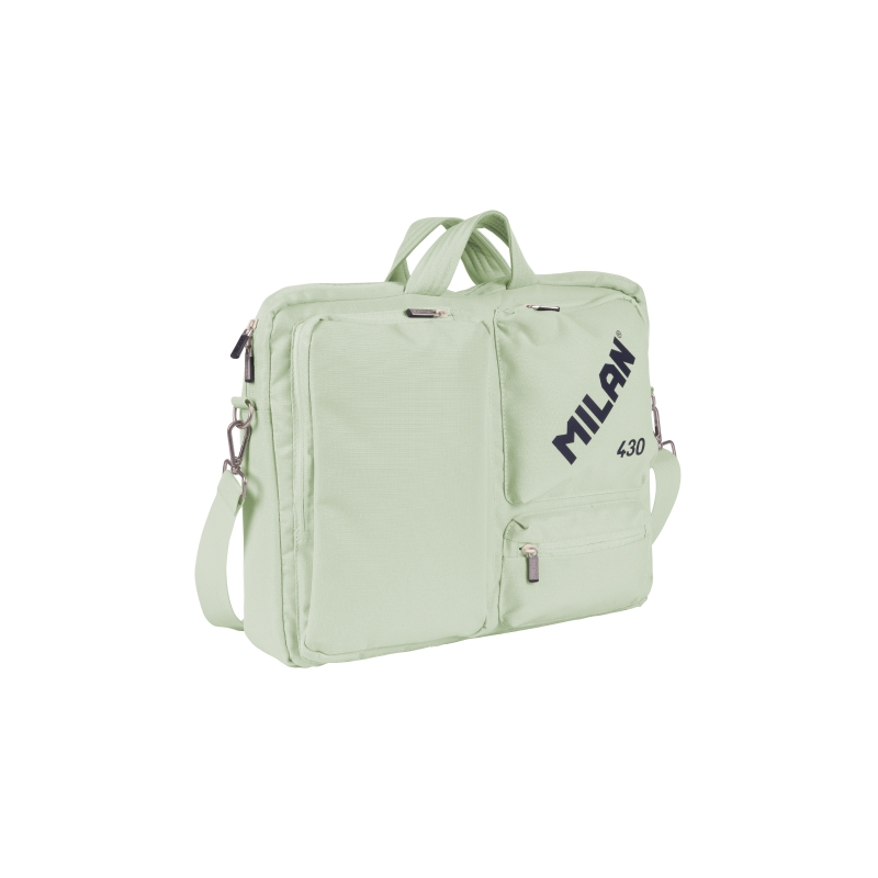 Sacoche Milan 403 Since 1918 pour ordinateur portable jusqu'à 17 pouces - Fermeture éclair - 3 compartiments - 42 x 34 x 9 cm