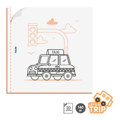 Livre de coloriage Milan Let's Go Trip - Microperforé - 140 g - 21 x 21 cm - Blanc