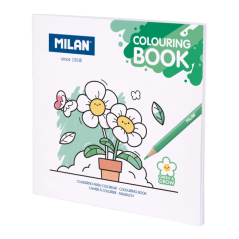 Livre de coloriage Milan Green and Grow - Microperforé - 140 g - 21 x 21 cm - Blanc