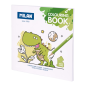 Livre de coloriage Milan Dino Land - Microperforé - 140 g - 21 x 21 cm - Blanc