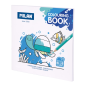 Livre de coloriage Milan Blue Odyssey - Microperforé - 140 g - 21 x 21 cm - Blanc