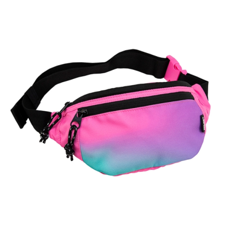 Sac banane Milan Sunset - Ajustable - Fermeture éclair avec tirette - 3 poches - Multicolore