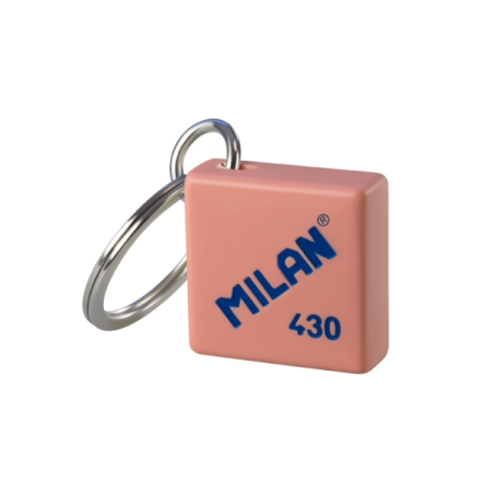 Présentoir Milan avec 18 porte-clés en caoutchouc 430 - Couleurs assorties