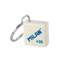 Présentoir Milan avec 18 porte-clés en caoutchouc 430 - Couleurs assorties