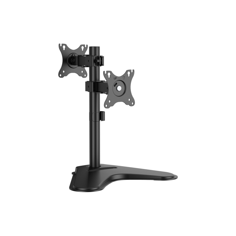 Support de table Aisens pour 2 écrans de 17 à 32 pouces - Inclinable et rotatif - Gestion des câbles - Poids max. 8 kg - VESA