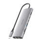 Station d'accueil USB-C Aisens 7 en 1 - USB-C vers 1xHDMI - 1xRJ45 - 1xUSB-A 10G - 2xUSB-C 10G - 1xSD - 1xMicroSD - 20 cm
