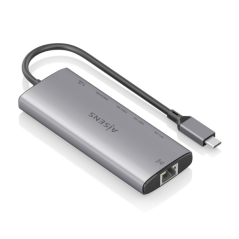 Station d'accueil USB-C Aisens 6 en 1 - USB-C vers 1xHDMI - 1xRJ45 - 1xUSB-A 10G - 2xUSB-C 10G - 1xUSB-C PD 100W - 20cm