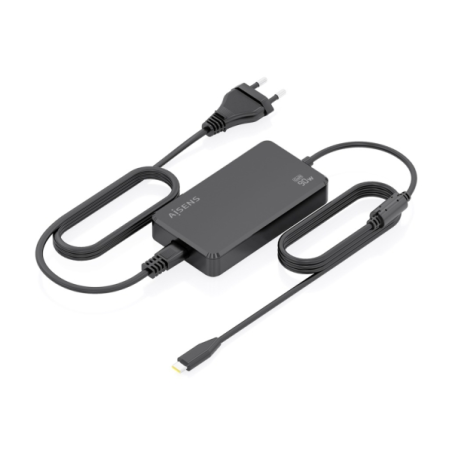 Chargeur pour ordinateur portable Aisens GaN USB-C/PD 90 W - Câble de 1,80 m - Noir