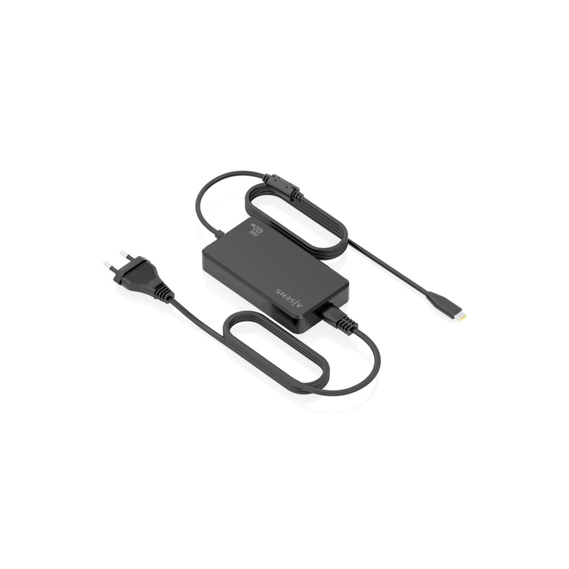 Chargeur pour ordinateur portable Aisens GaN USB-C/PD 100 W - Câble de 1,80 m - Noir