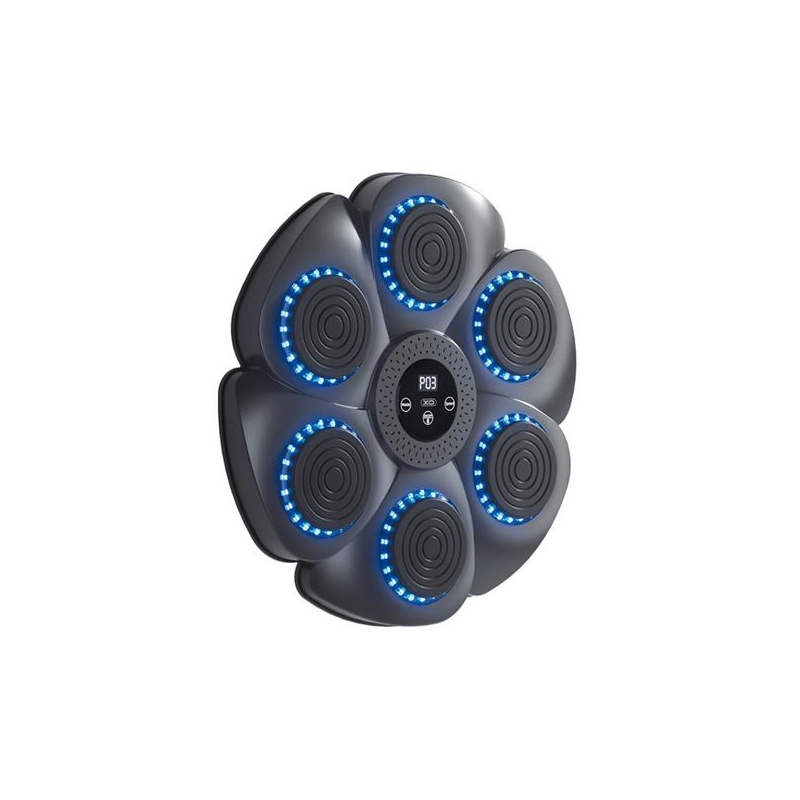 Machine de boxe intelligente XO SF02 avec musique - 6 points d'impact - Score automatique - Batterie 2000 mAh - Noir