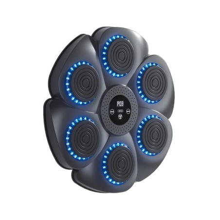 Machine de boxe intelligente XO SF02 avec musique - 6 points d'impact - Score automatique - Batterie 2000 mAh - Noir