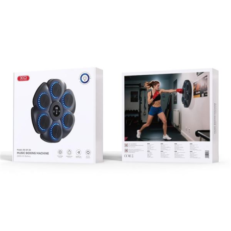 Machine de boxe intelligente XO SF02 avec musique - 6 points d'impact - Score automatique - Batterie 2000 mAh - Noir