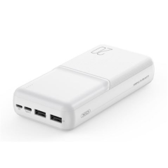 Batterie externe XO PR252 20 000 mAh - USB-A, USB-C et Lightning - Blanc